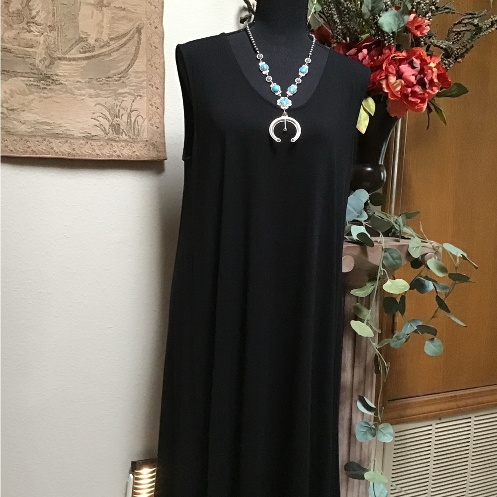 Eileen Fisher Black Maxi Dress - Picture 2 of 12